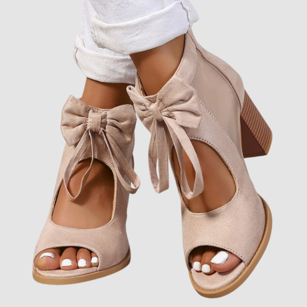 Becca | Bow Charm Orthopedic Heels