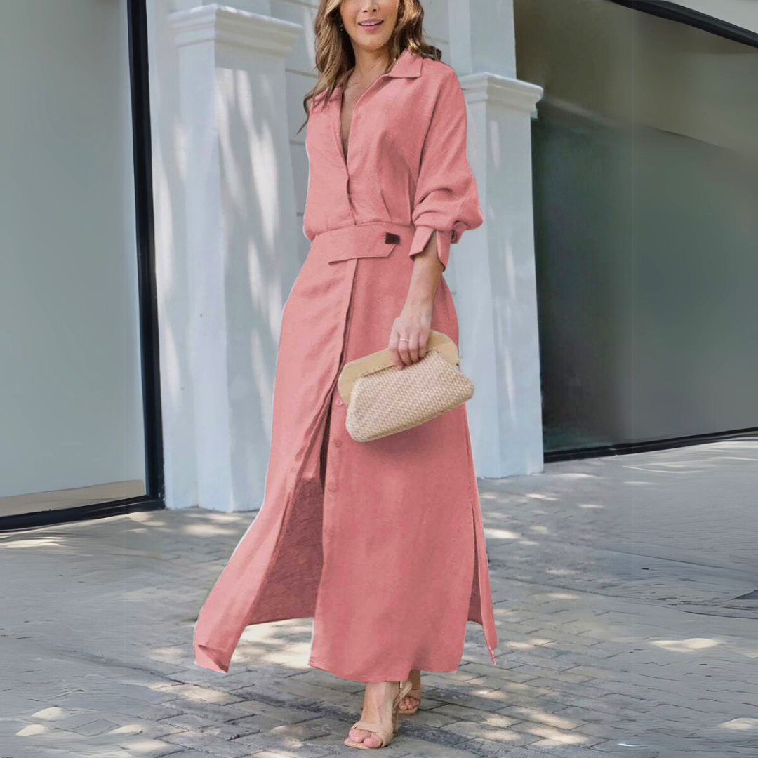 Amara™ | Elegant Maxi Dress with V-Neck