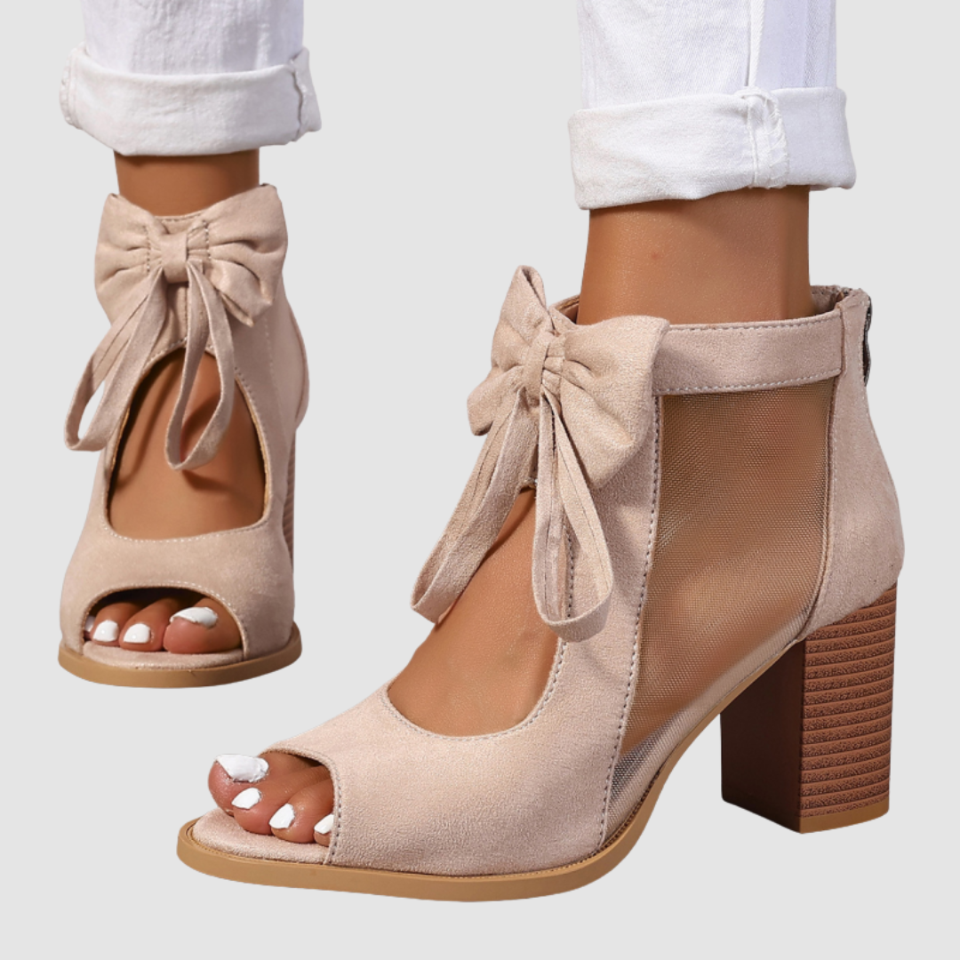 Becca | Bow Charm Orthopedic Heels