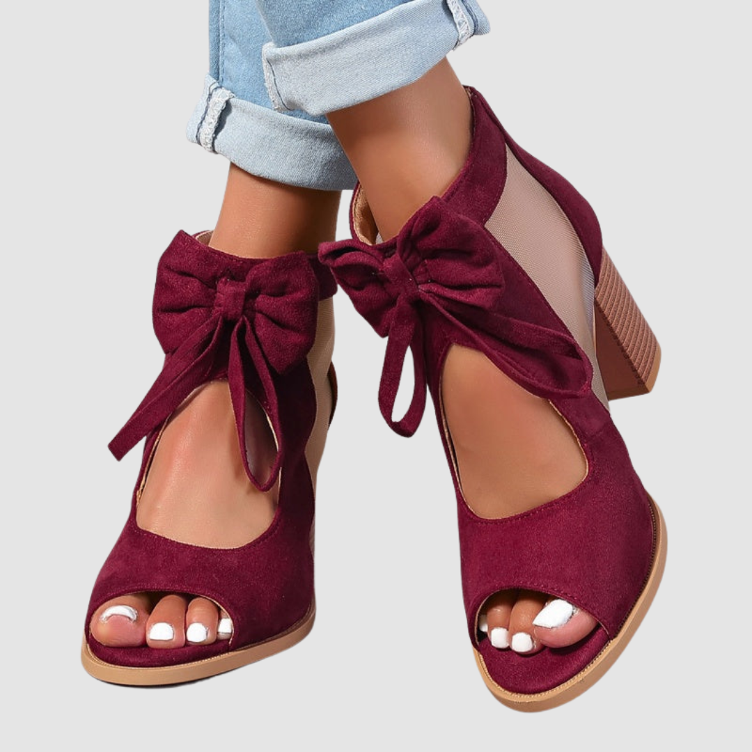 Becca | Bow Charm Orthopedic Heels