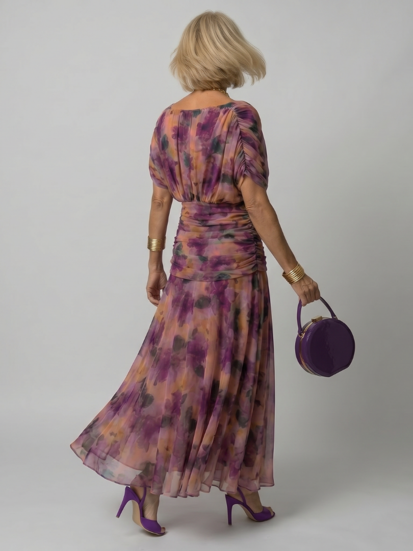 Off Shoulder Flow Midi Dress