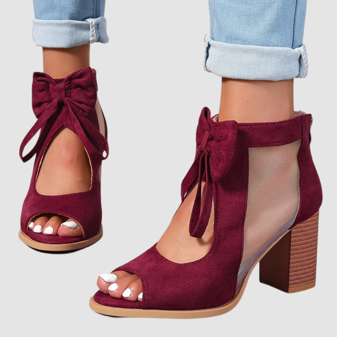 Becca | Bow Charm Orthopedic Heels