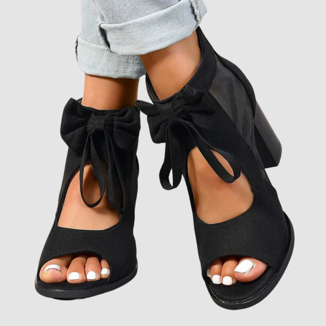 Becca | Bow Charm Orthopedic Heels
