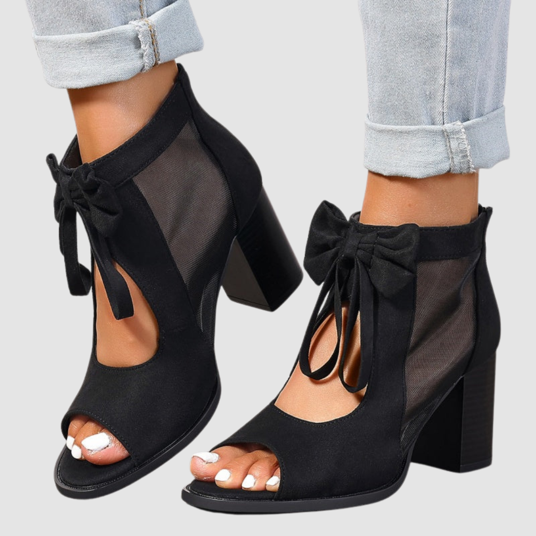 Becca | Bow Charm Orthopedic Heels