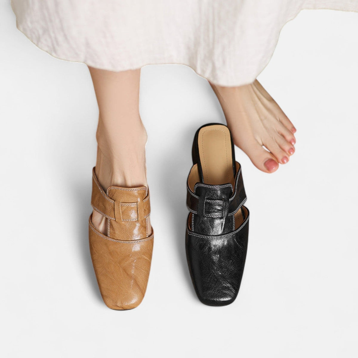 Andie Chic Leather Sandals