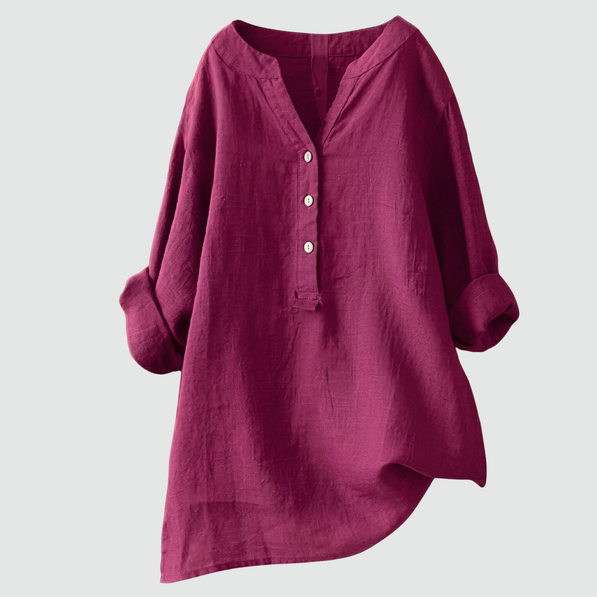 CLAIRE™ – Relaxed Linen-Feel Blouse