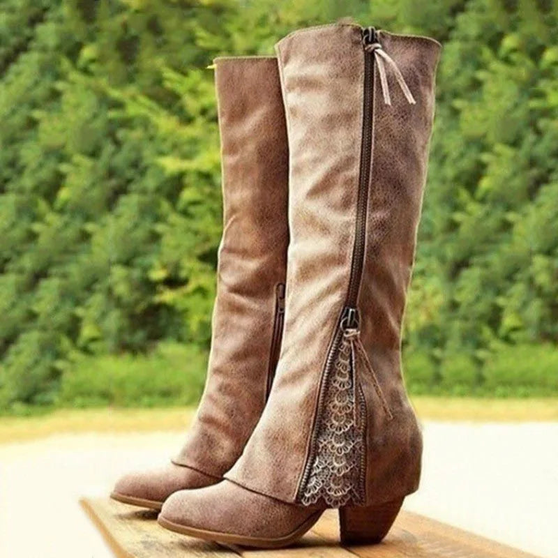 Boots for Women | Block Heel Knee High