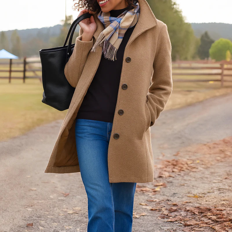 Aubrey™ | Classic Coat with Buttons