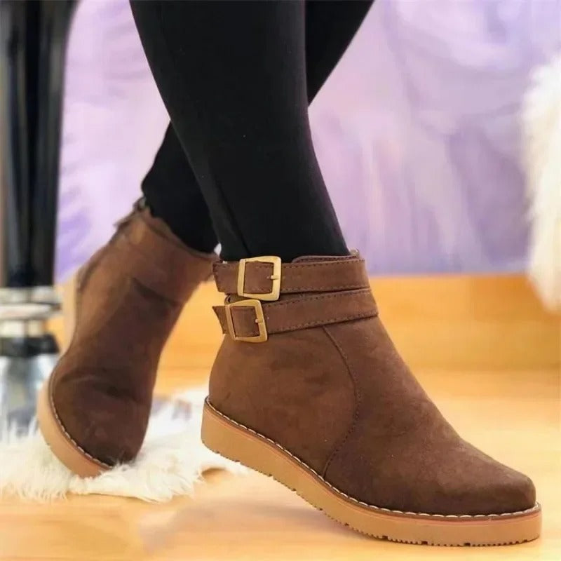 Noria™ | Women's Ankle Boots with Double Buckle