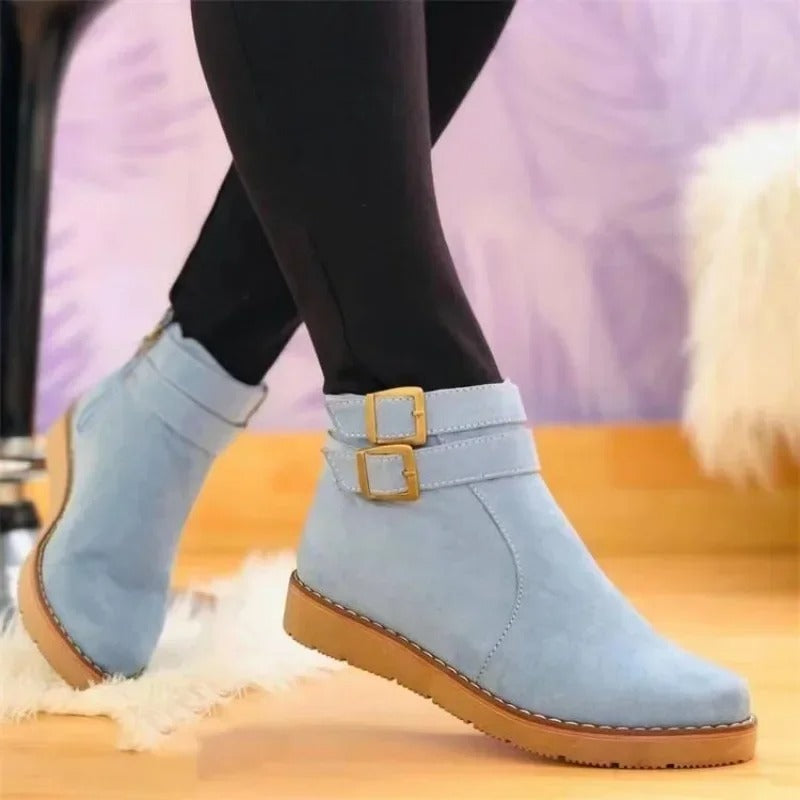 Noria™ | Women's Ankle Boots with Double Buckle