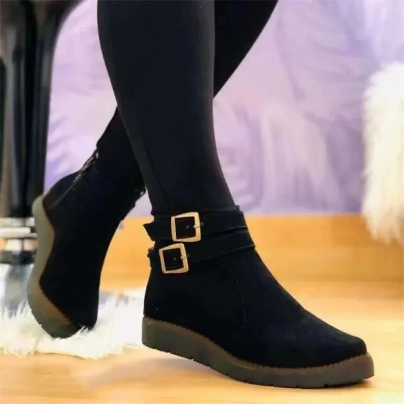 Noria™ | Women's Ankle Boots with Double Buckle