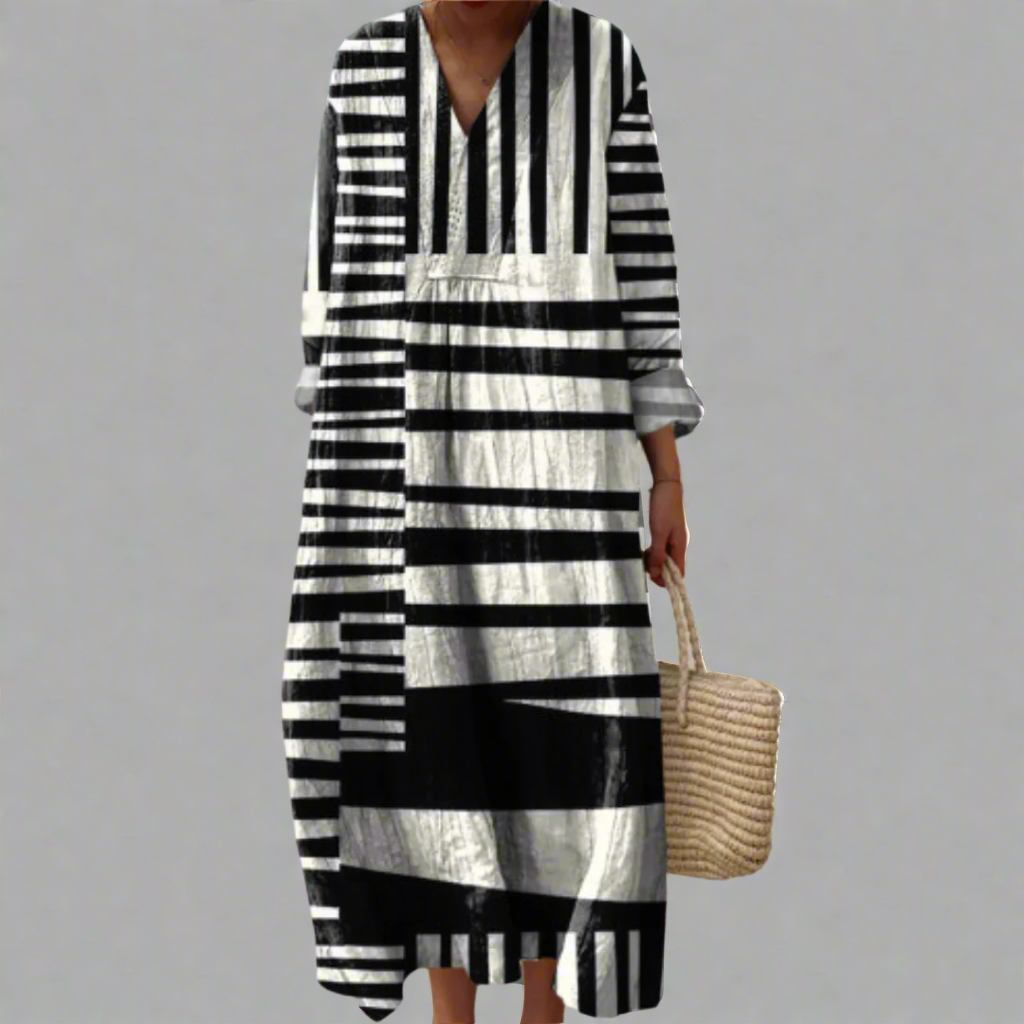 ASHLYN | ELEGANT GEOMETRIC DRESS
