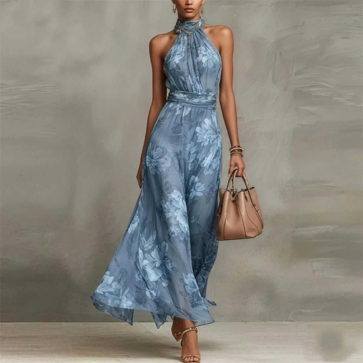 Heather Floral Maxi Wedding Guest Dress