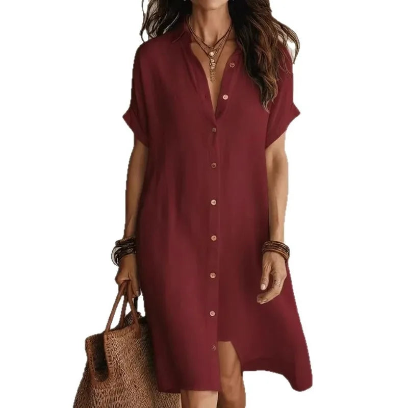 Rowan Button Down Shirt Dress