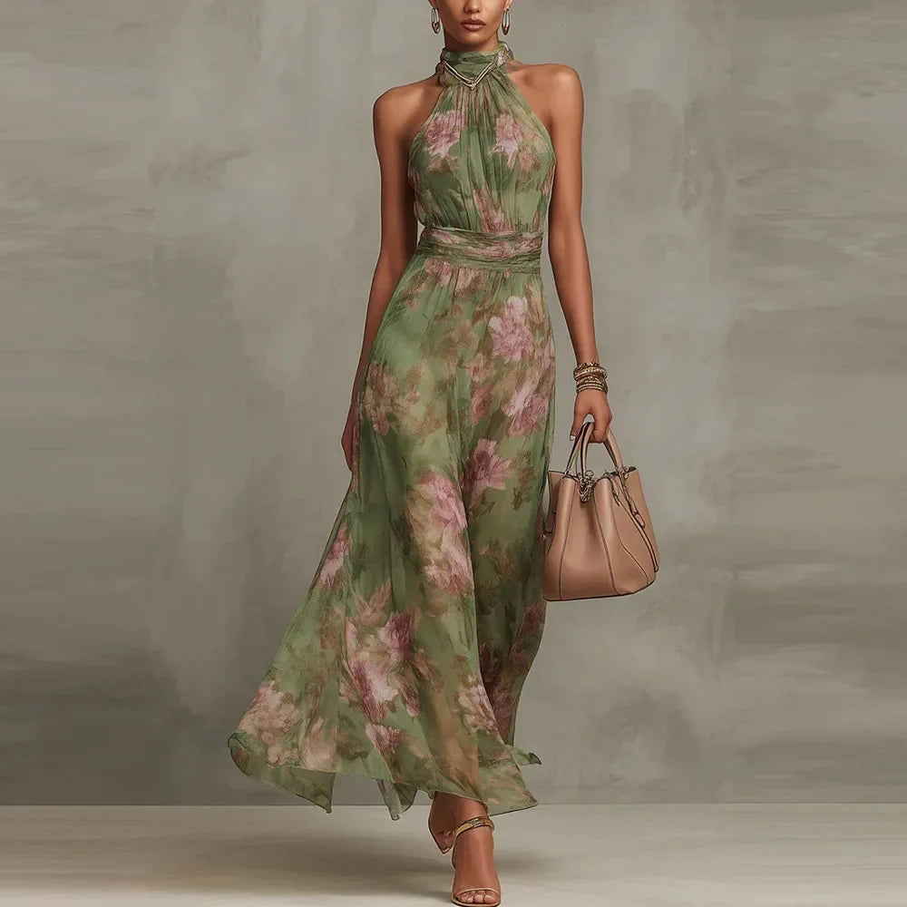 Heather Floral Maxi Wedding Guest Dress