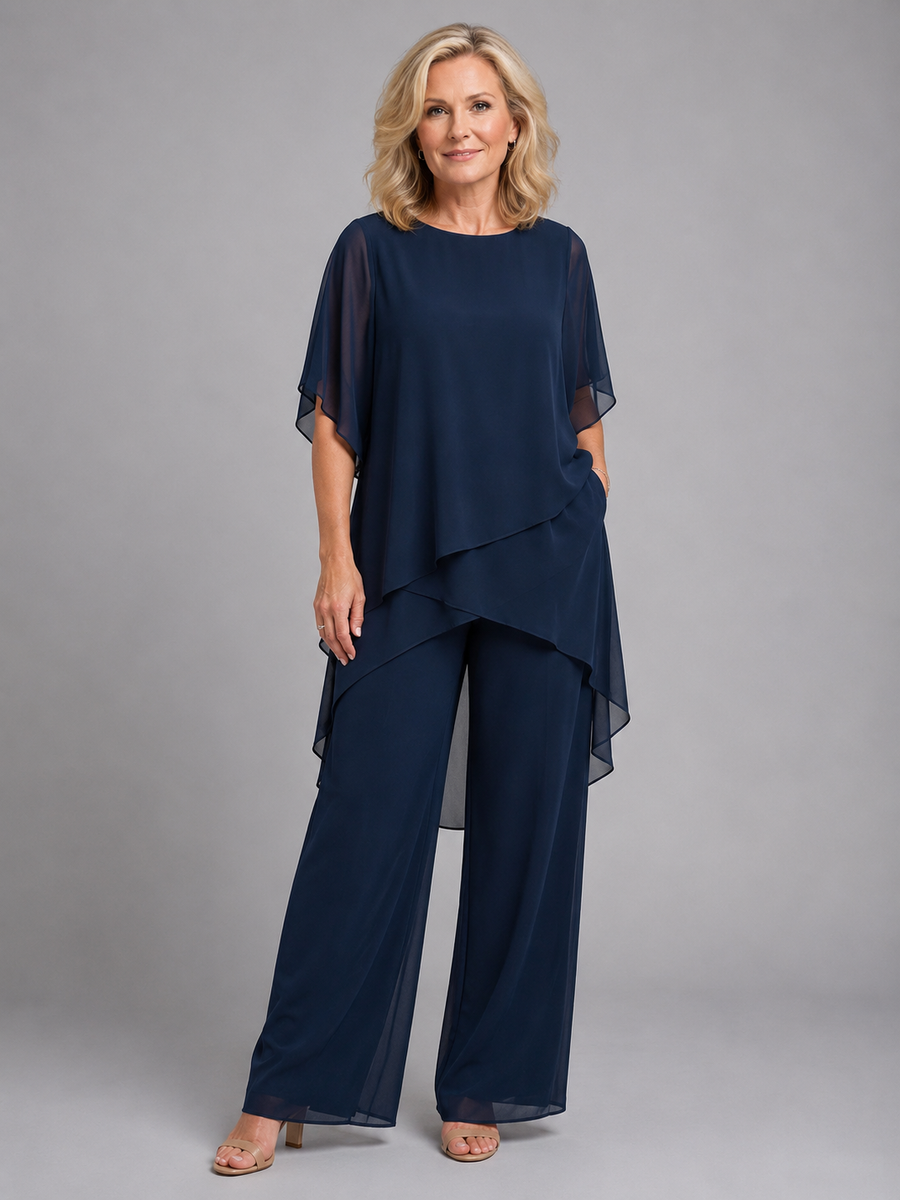 Womens Flowy Wide Leg Two Piece Set