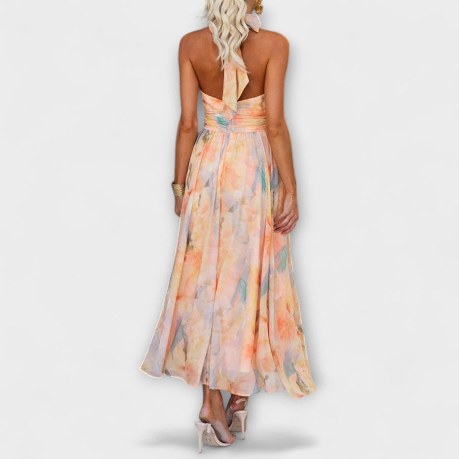 Halter Neck Backless Maxi Dress
