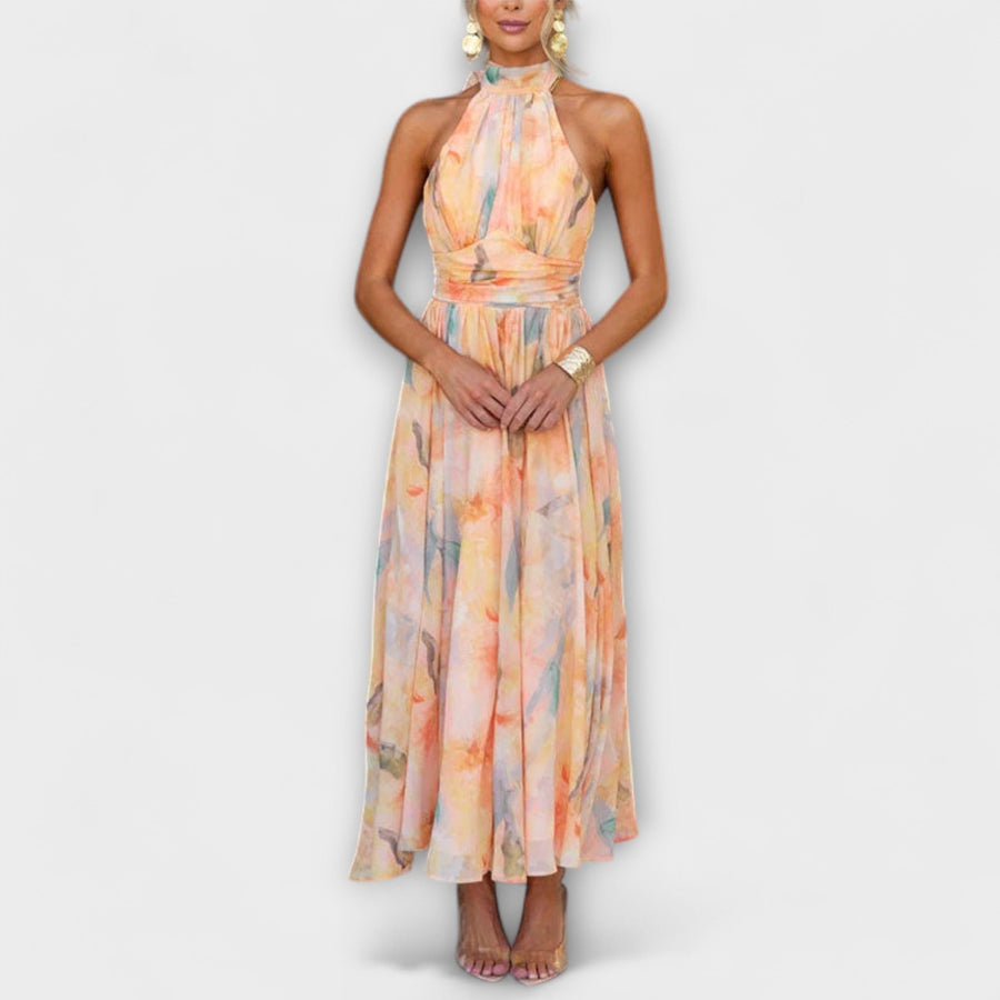 Halter Neck Backless Maxi Dress