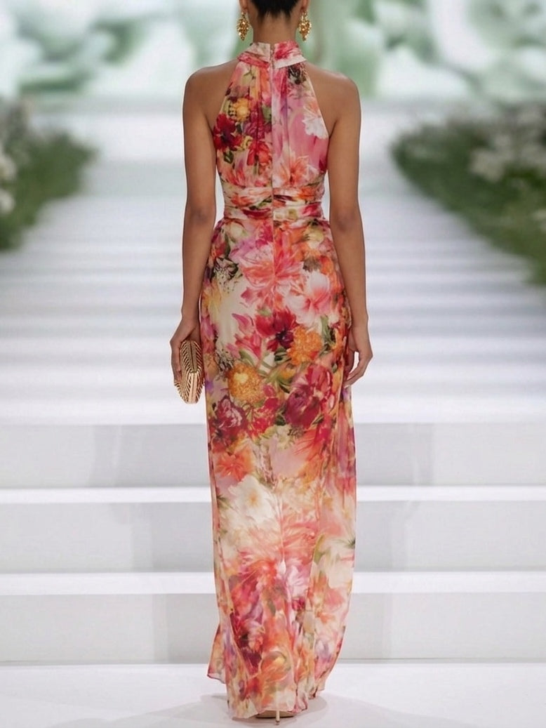 Heather Floral Maxi Wedding Guest Dress