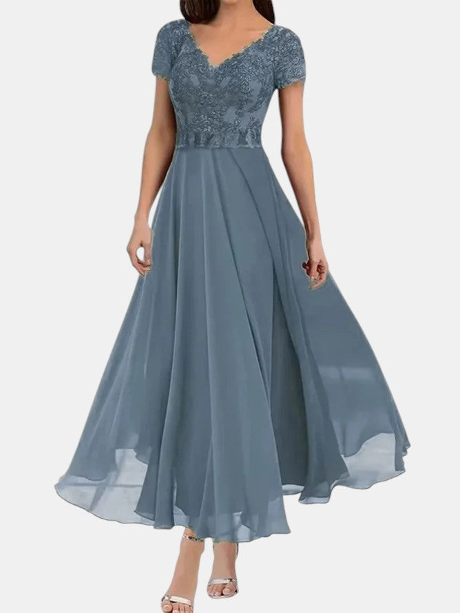 Alina | Elegant Wedding Guest Dress Blue
