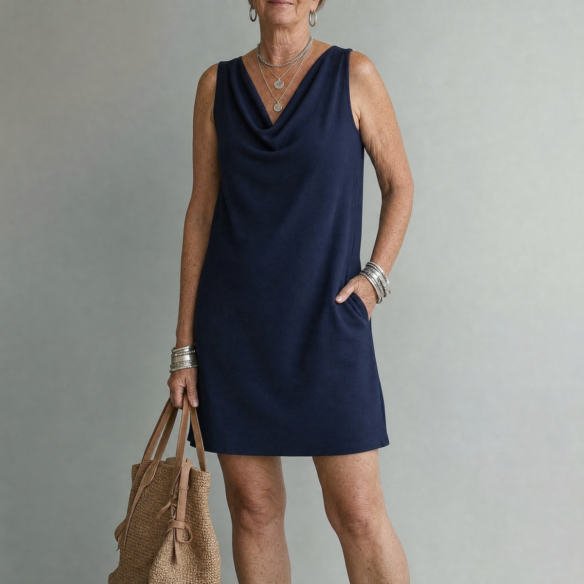 Haven - Elegant Pocket Mini Dress