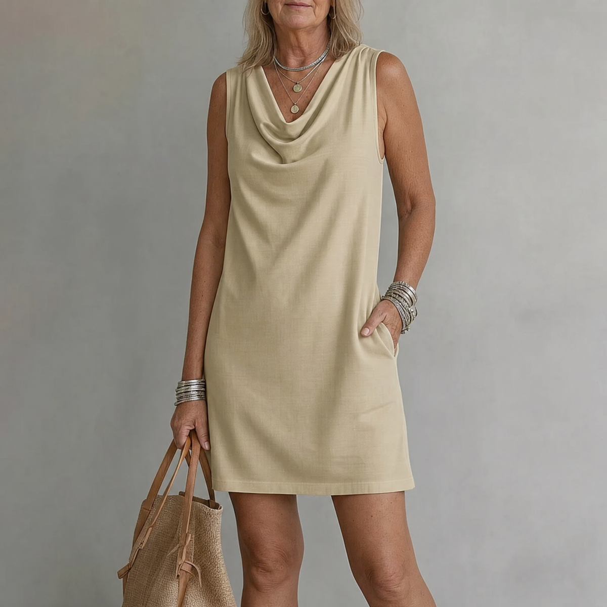 Haven - Elegant Pocket Mini Dress