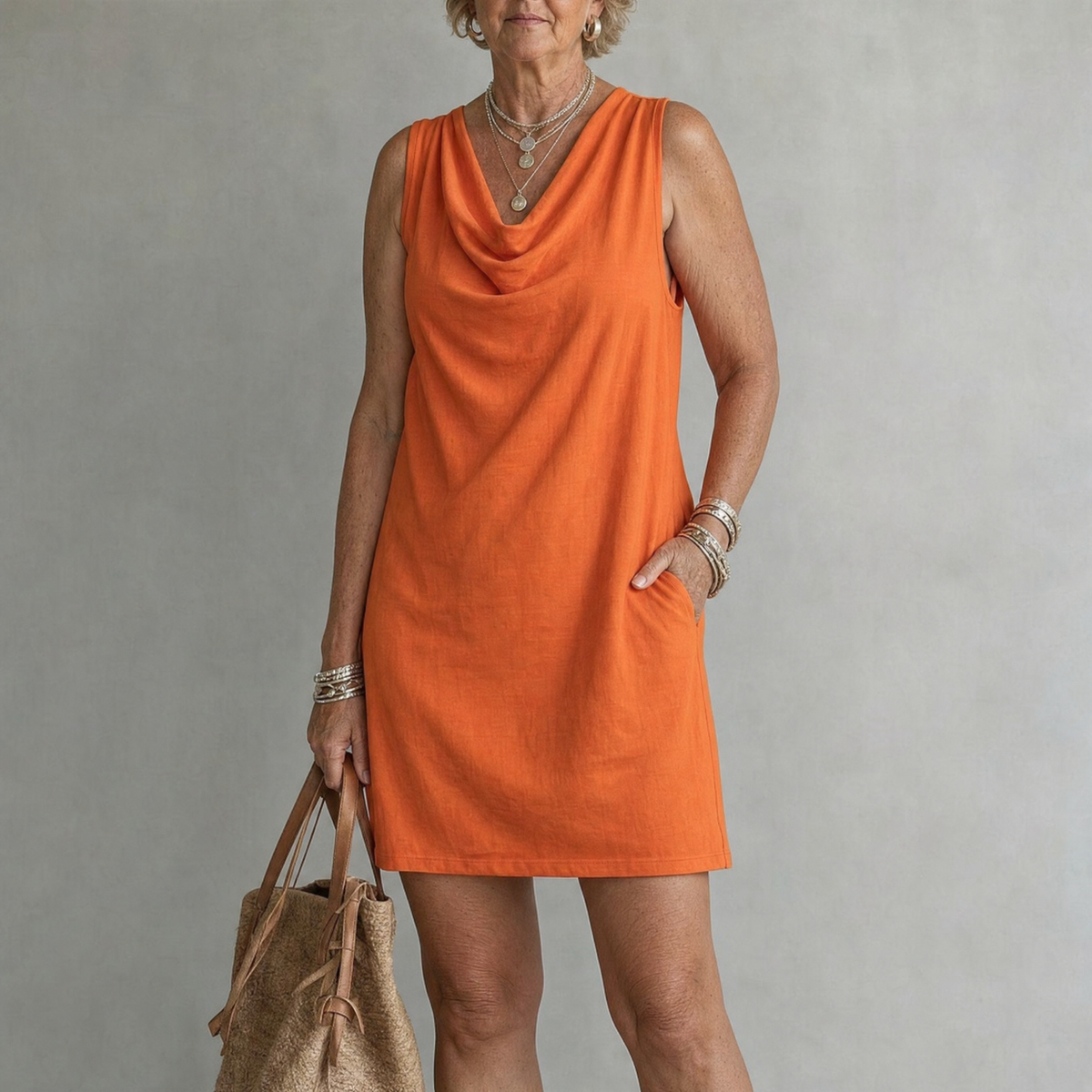 Haven - Elegant Pocket Mini Dress